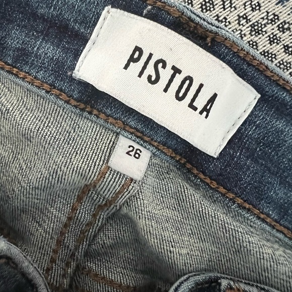 PISTOLA Revolve Dark Wash Ankle Mid Rise Skinny Jeans Size 26 - Picture 4 of 5